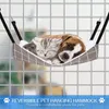 Lits de chats suspendus hamac avec sangles réglables lits de cage pour animaux de compagnie reposant un tampon endormi pour les petits animaux animaux de compagnie