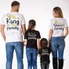 Passende Familienoutfits Passende Familienoutfits Kleidung T-Shirt KING QUEEN Mutter Kinder Familienkleidung Sets Familienlook Papa Mutter und Tochter Kleidung 230427