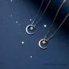 Pendant Necklaces Silver Forest Series And Moon Sweet Necklace Female Small Fresh Style Simple Temperament Chain
