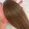 Fita em extensões de cabelo 100% virgem cutícula cabelo humano russo fita marrom cinza escuro em extensão ins 50g/20pcs