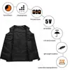 Herenvesten 16 plaatsen Zelfverwarmend vest Heren Dames USB-verwarmde jas Verwarmingsvest Thermische kleding Jachtvest Winterverwarmingsjas M-5XL 231127