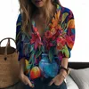 Women's Blouses Summer Lady Shirt Fruit 3D Printed Personality Cute Casual Style Ladies Fashion Trend Women