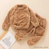 Set di abbigliamento Set per bambini Casa e bambino Abbigliamento per la casa Nuovo stile Autunno e inverno per ragazzi e ragazze Set in due pezzi spesso e caldo R231127