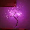 Nattlampor Fire Tree Light bordslampor med batteri USB dekorativ älva för fest bröllop sovrum dekor