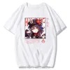 Men's T-Shirts Hu Tao T Shirt Women Genshin Impact Hot Game Fashion Tops Y2k Ahetic Harajuku Kawaii Tees Summer Cotton Print Casual T-shirt G230427