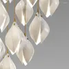 Ljuskronor nordisk lyx trappa ljuskrona keramiska magnolia kronblad hängande pendelljus ledde villa vardagsrum dekoration