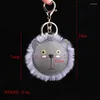 Portachiavi TODOX Portachiavi Car Ring Lucky Lion Animal PU Leather Round Fashion Women Bag Pendant 4colors Gift Man