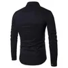 Men's Dress Shirts Turn Down Collar Cotton Men Shirt Buttons Long Sleeve Diagonal Double-breasted