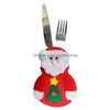 Dekoracje świąteczne 10pcs Santa Elk Fork Nóż Uchwyt kieszonkowy Pocket Strewa Packaging Torebka do dekoracji imprezowej ornament sutle 20102 DHCTS