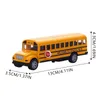 Diecast Model School Bus Children Car Simulation Off road Vehicle Pull Back Decoration Ornaments Collection Toys For 231124