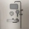 Łazienki prysznicowe głowice luksusowy mosiężne szary system prysznicowy Inteligentny cyfrowy wyświetlacz cyfrowy stał