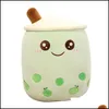 Fyllda plyschdjur Kawaii Small Size Cartoon Bubble Tea Cup Peluche Toys Funny Boba Pillow Stuffed Soft Stberry Panda Milk Cushio Dh25a