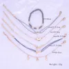 Link armbanden ketting temperament ster maan persoonlijkheid hanger hand string grijze kraal zesdelige armbandlink