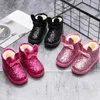 Boots Girl Boot Winter Fashion Sequin Snow Nonslip Warm Kid Shoe Plysch Cotton Kids Princess Ankel 231124