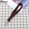 سلاسل المفاتيح منسوجة يدويًا معصم مفتاح القطن حبل القطن Bracele Lanyard مضفر مفتاح FOB حزام Lobster Claw Boho للنساء هدية المجوهرات