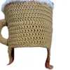 Bérets drôle tasse de bière chapeau de Cosplay pour adolescents tricoté chapeaux colorés Cool Po accessoires amoureux Halloween