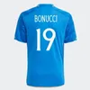 2023 Italien Soccer Jerseys Maglie da Calcio Pellegrini Chiesa Barella Italia vuxna barnsatser 23 24 män Kids Kits Football Shirts Uniform