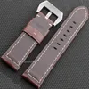 Watch Bands 22 24 26mm Est Men Women Black Brown Real Leather Handmade Thick Wrist Band Strap Belt