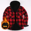 Men's Casual Shirts Button-down Shirt Jacket Stylish Plaid Print Cardigan Coat Warm Hooded Single-breasted For Fall Winter Fashion