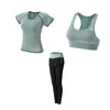 Yoga-Outfit Yoga-Set Nahtlose Anzüge Fitness-Kleidung für Frauen Fitness-Sportbekleidung 2/3/4/5 Stück Weste + T-Shirt + Shorts + Leggings + Hoodies Yoga-Outfits P230504