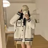 Women's Jackets Student Girl Coat Baseball Jacket Girlfriends Spring Korean Loose Cotton Small American Versatile White Long Sleeved Cardiga