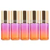 5ml Gradient Color Glass Bottles Perfume Essential Oil Roller Bottle with Stainless Steel Roller Balls Container for Home Travel Use Thjkk