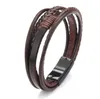 Kette Delysia King Trendy Leder geflochtenes Armband Legierung Magnetverschluss Armbänder für Herren 231124