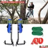 Cords Slings and Webbing Cords 2 Gears Tree Climbing Spike Set Safety Belt Justerbart räddningsrep Stainess Lanyard Steel Cam Equipm Otzws