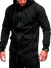 Men's Tracksuits Mens Sweatsuits 2 Piece Hoodie Pocket Tracksuit Sets Full Zip Elastic Waistband Drawstring Jogging Suits