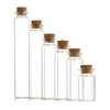 Dia 22mm glass bottle with cork stopper 6ml 8ml 10ml 12ml 17ml 20ml 30ml transparent mini wishing vials test tube Wxxqq