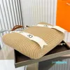 2023-Mujeres Cesta de playa Bolsa de asas de paja Monedero para hombre Bolso Diseñador Hombro Bolsa de compras Verano 25 Viaje Crossbody Embrague