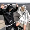 Tasarımcı Erkek Hoodies Sweatshirts Hoodies Kadın Sonbahar Kış Hoodies Çift In Süper Sevimli Tavşan Kulakları Peluş Kalınlaştırılmış Kazak Hava 38