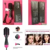 Brosses à cheveux One Step Dryer Volumizer 3 en 1 Brosse Blow Styler pour lisser rotatif Curling Ion négatif Céramique Drop Livraison P Dhnqe