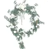 Fleurs décoratives 270cm Eucalyptus Guirlande Extérieur Allongé Artisanal Centres De Mariage Table Décor Arche Toile De Fond Décorations