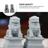 Kunst- en ambachten standbeeld Foo Shui Feng Figurine Miniatuur Stone Dogs Sculptuur Decoratie Guardian Chinese welvaartdecor Paar Fu Mini Figurines Y23