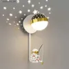 Lampes murales Dessin animé mur LED lampe astronaute enfants chambre cuisine salle à manger étude enfant éclairage balcon allée lampe décoration Q231127