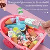 Kitchens Play Food Children's girls play every house ice cream candy ice cream truck puzzle simulation cart kitchen toy set 231127