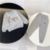 Nouveaux vêtements de sport pour enfants Jogger automne hiver chaud sweat à capuche pantalon deux pièces hommes et femmes costume haut de gamme classique pour enfants taille 90-160 cm A024