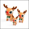 Animales de peluche rellenos con campanas Peluche Elk Toy Party Favor Navidad Muñeco de nieve Santa Claus Muñeca Niños Dando regalos Lindo Navidad Decora Dhesg