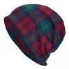 Berets Checkerboard Lindsay Tartan Geometric Checkered Bonnet Hats Knit Hat Cool Skullies Beanies Unisex Spring Dual-use Cap