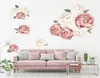 Muurstickers 1PCS 3D Pioenroos Voor Woonkamer Slaapkamer 4060CM Decals Muurschildering Woondecoratie Wallpaper3881613