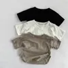 Camisetas de algodón para niños, camisetas de manga corta, camisetas sólidas para niños y niñas, camisetas transpirables finas de verano, camisetas casuales para bebés, camisetas para niños, ropa infantil 230427