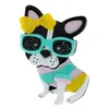 Spille CINDY XIANG acrilico simpatico cane chihuahua per donna spilla in fibra di acetato colorato design animale buon regalo