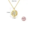 Ny Micro Set Zircon Star S925 Silver Pendant Necklace Fashion Women Super Letter Plated 18K Gold Collar Chain Necklace Women's Wedding Party Valentine's Day Gift SPC