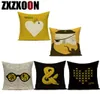 CushionDecorative Pillow Decorative Throw Pillows Case Banana Letter Animals Birds Polyester Yellow Geometric Sofa Home Living Ro1307651