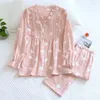 Vêtements de nuit pour femmes coton femmes imprimer pyjamas ensemble haute qualité dames Lingerie pyjamas costume doux fille femme enceinte vêtements de maison