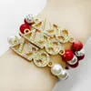 Catena Fashion red sorority society DELTA lettera 1913 Bracciale con perle di perle simulate 231124