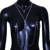 Andra nya Simple Love Chest Chady All-Match Sexig Body Chain Shiny Rhinestone gränsöverskridande tillbehör Body Chain