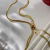 Pendanthalsband halsband Camellia Blade Tassel Chain Women Girls Gold Plating Fashion Jewelry Party Gift 2023 Style