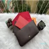 Women Evening Bags genuine leather handbags shoulder crossbody bag card holder Wallet 3 pcs purse set265i
